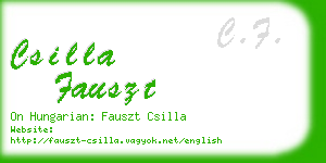 csilla fauszt business card